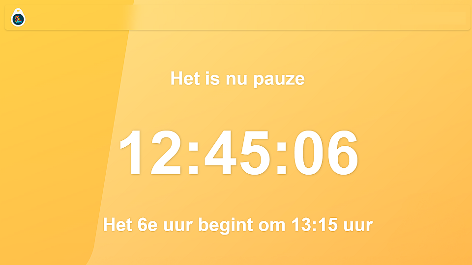 Narrowcasting: Digitale klok