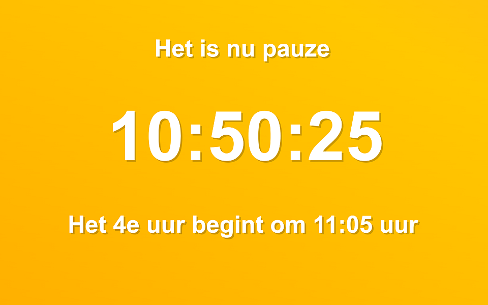 EduDisplay tijdsweergave