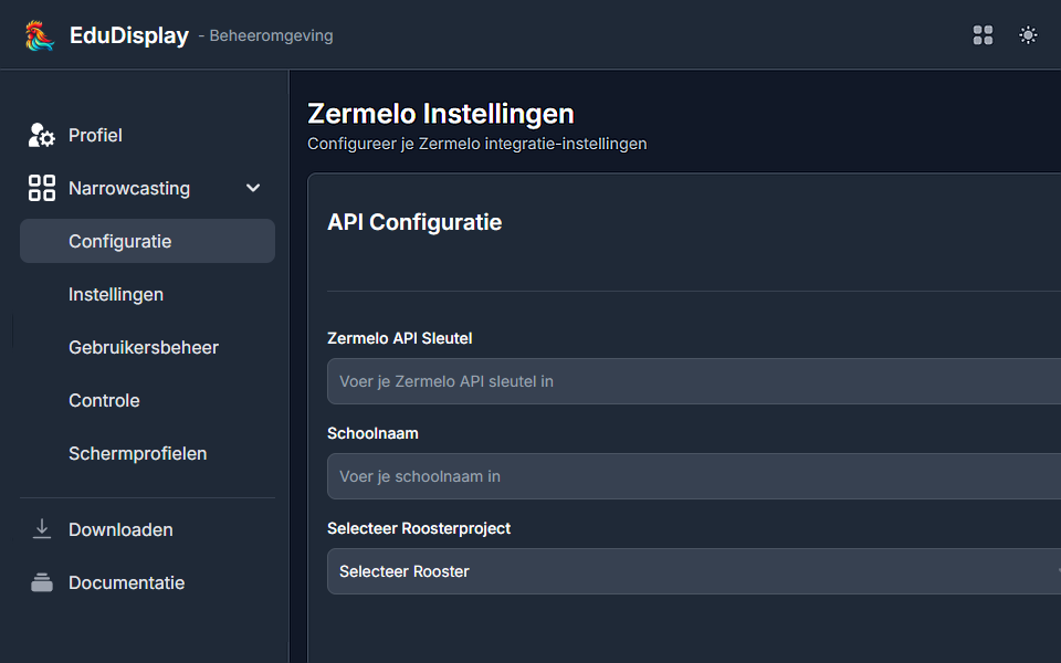 EduDisplay beheeromgeving