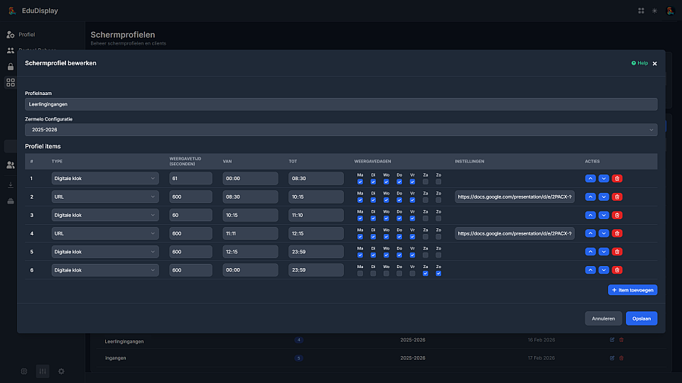 Narrowcasting: Beheeromgeving